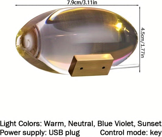 Angel Eye Crystal Projection Lamp, Ambient Light, Bedroom Gift