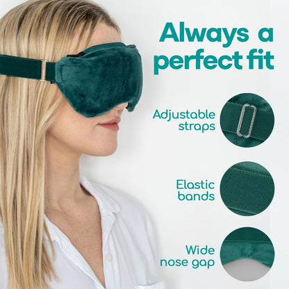 Medi Grade 2-in-1 Heat and Cooling Eye Mask - Microwave Activated Heated Eye Mask for Dry Eyes, Styes and Blepharitis and Integrated Cooling for Puffy Eyes, Dark Circles or Migraines