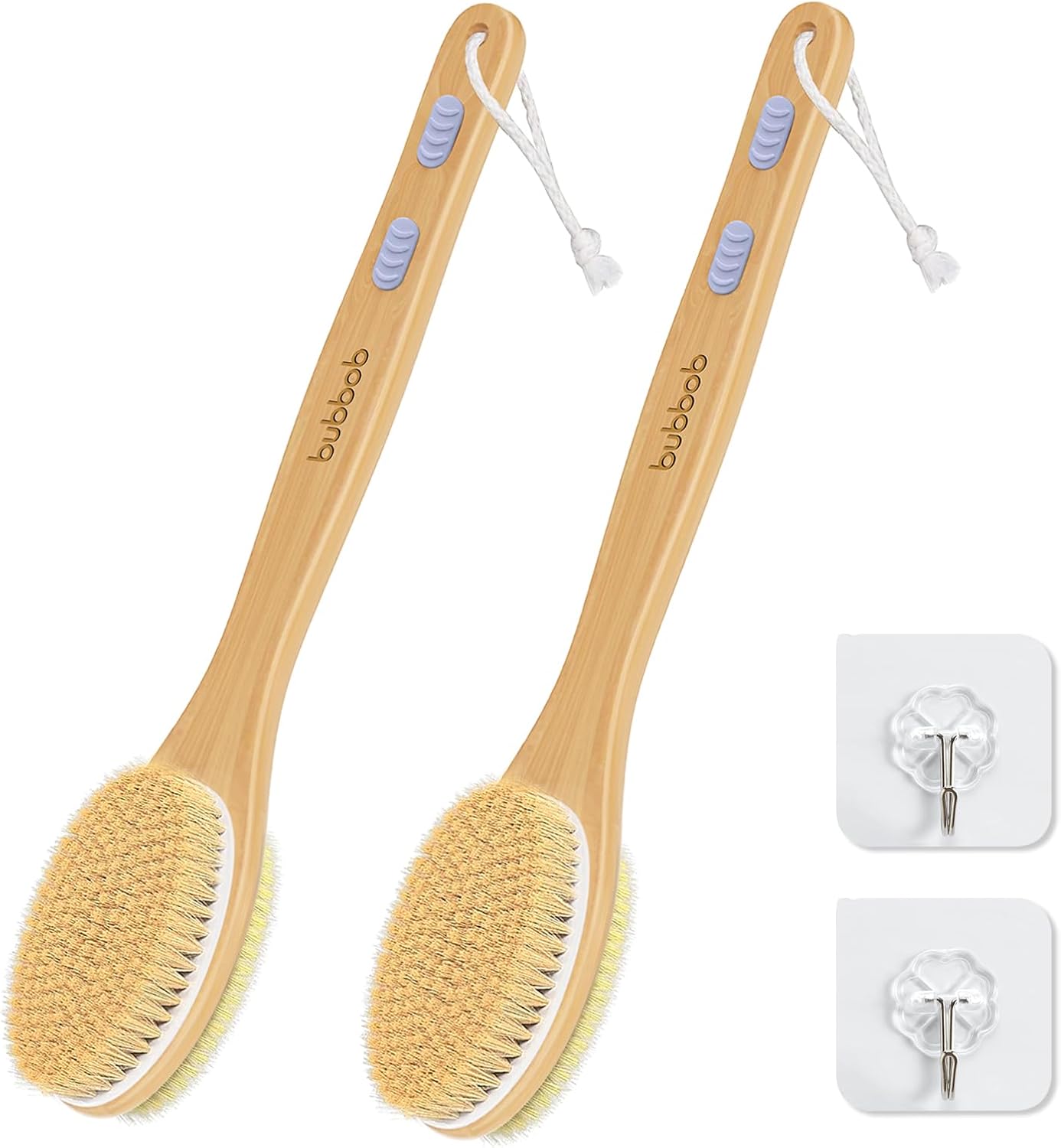Back Scrubber for Shower,Bath Brush with Long Handle,Men and Women (Blue) | Bath Brush Body Exfoliator for Wet or Dry Brushing