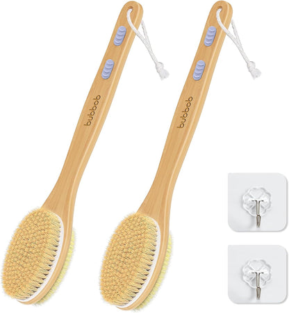 Back Scrubber for Shower,Bath Brush with Long Handle,Men and Women (Blue) | Bath Brush Body Exfoliator for Wet or Dry Brushing