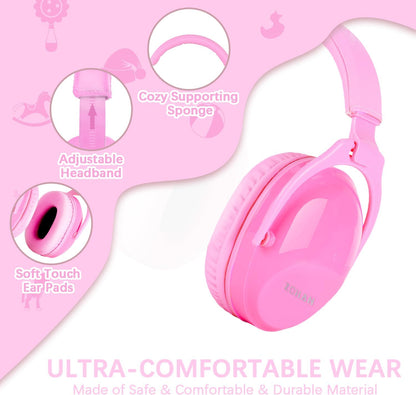 ZOHAN EM030 Kids Ear Protection, Noise Cancelling Headphones Ear Muffs for Autism Sensory, Safety Noise Reduction Hearing Protection for Monster Truck/Concerts/Fireworks/Air Shows