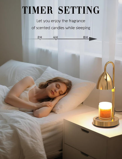 Candle Warmer Lamp with Timer Dimmable, Lamp Candle Warmer Birthday Gifts for Women, Black Adjustable Wax Melter Warmer for Jar Candles, House Warming Gift Home Decor