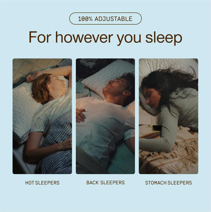 Coop Home Goods Cool+ Adjustable Pillow, Queen Size Plus Shaped Memory Foam Pillows with Cooling Gel, Back, Stomach or Side Sleeper, Neck Support for Sleeping, CertiPUR-US/GREENGUARD Gold