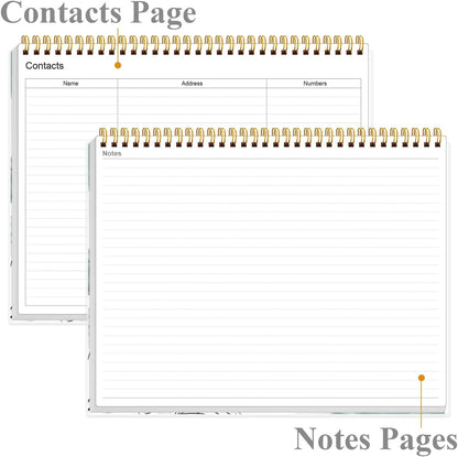 Weekly Productivity Planner - 8.5" x 11" Dashboard Desk Notepad Has 6 Focus Areas to List Tasks for Goals, Projects, Clients, Academic or Meal-Organize Your Daily Work Efficiently, 54 Weeks, Green