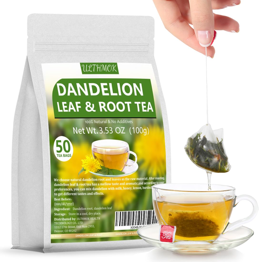 120 Premium Turmeric, Ginger, Cinnamon Blend Tea Bags, 100% Natural & No Additives & Caffeine Free.