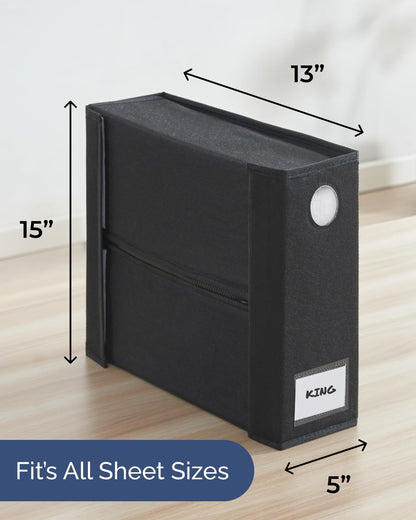 Sheet Organizers - Foldable Sheets Set Organizer - King/Queen - Grey