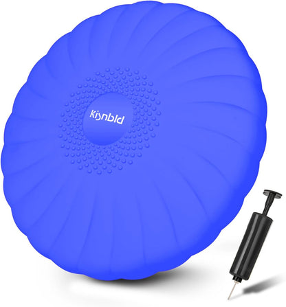 kisnbld Wobble Cushion, Extra Thick Wiggle Seat for Sensory Kids, Non-slip Balance Disc with Inflation Pump for Adults Core Strength, Posture Improvement & Physical Therapy (13.5in/34cm)