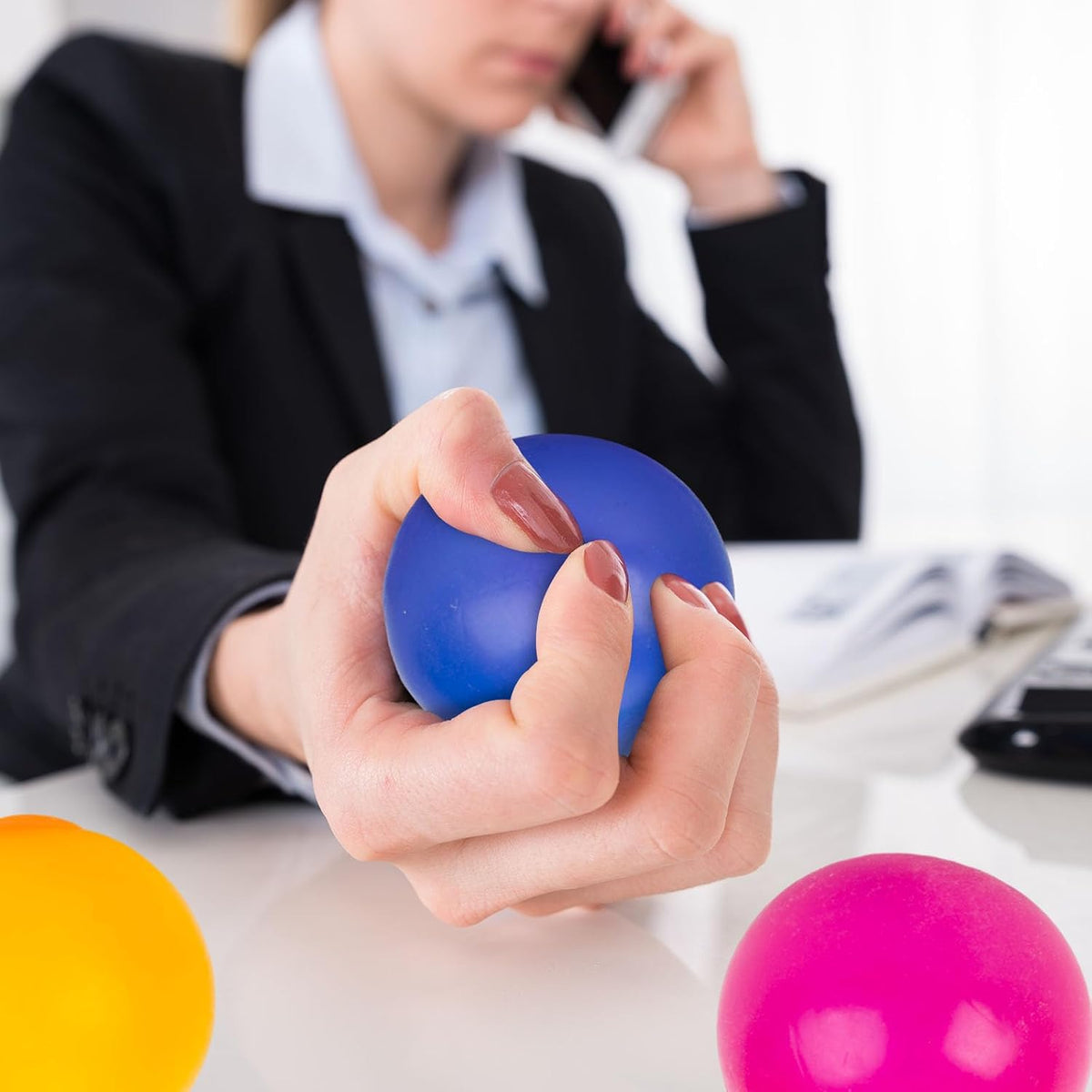 LOVESTOWN 5PCS Stress Balls for Adults, Sensory Squishy Squeeze Ball Toys
