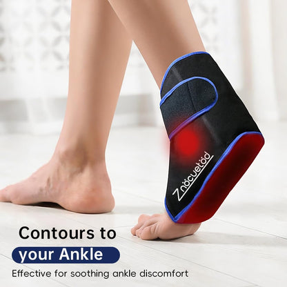 Ankle Ice Pack Wrap for Foot Heel Pain Relief Swelling Reusable Gel Ice Cold Packs Compression for Achilles Tendonitis Plantar Fasciitis Sprained Ankles Swollen Feet Surgery Recovery Heel Spur