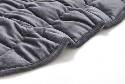 TONGDADA Weighted Lap Blanket 7lbs for Adult,Perfect for Relaxation, Lounging, Napping, Sleeping & Travel,Luxury Minky Weighted Body Blanket,Weighted Throw Blanket-Dark Grey Minky Dot, 29" x 24"