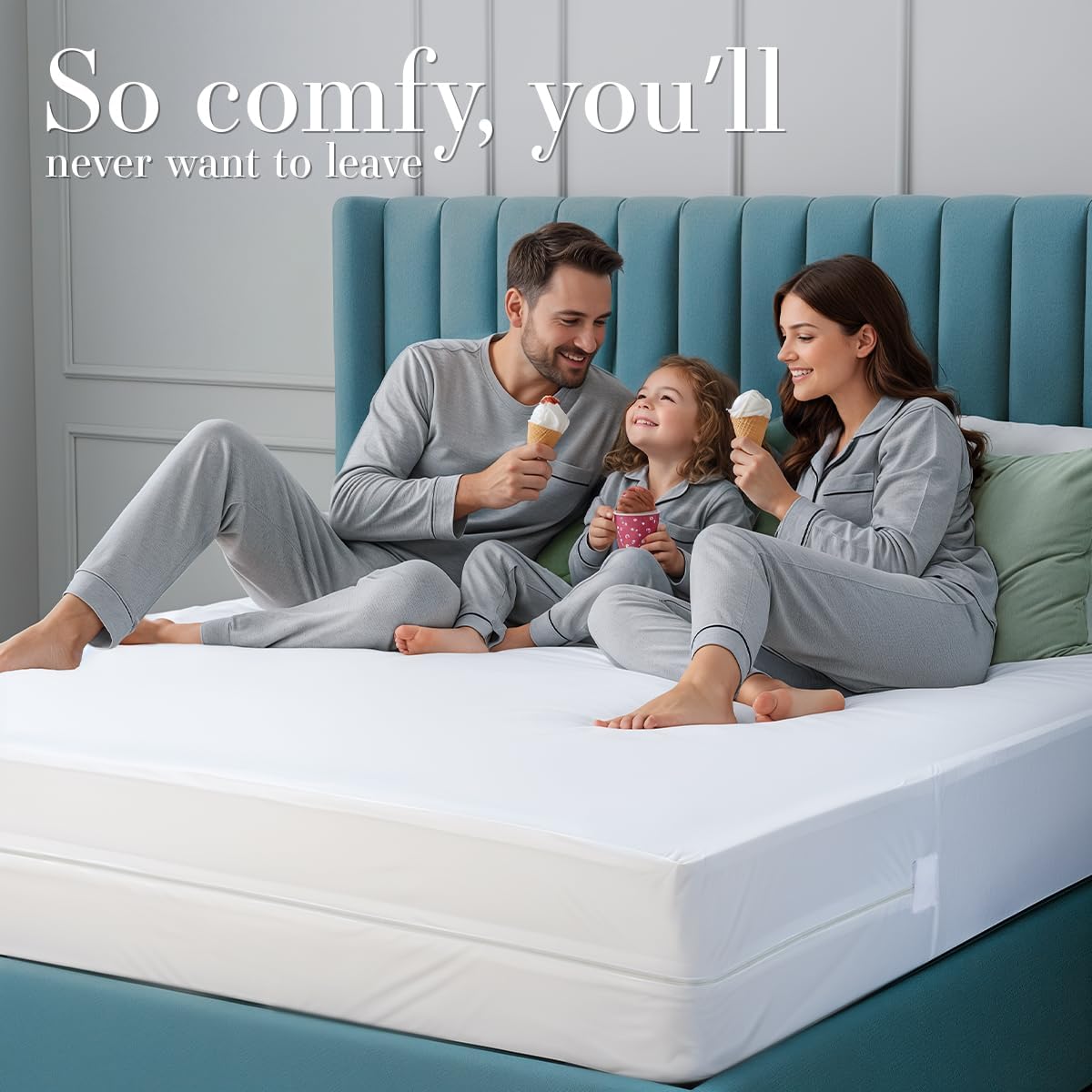 Utopia Bedding Mattress Protector Zippered Twin XL Size, 100% Waterproof Bed Bug and Dust Mite Proof Mattress Encasement, Absorbent 6 Sided Mattress Cover