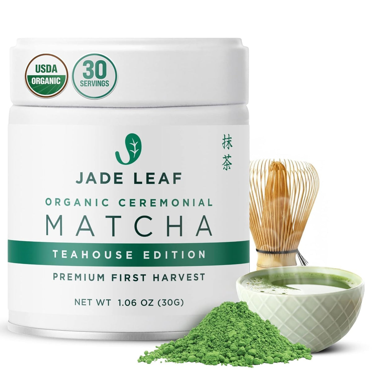 Jade Leaf Matcha Powder, Organic Culinary Grade, 30g / 1.06oz