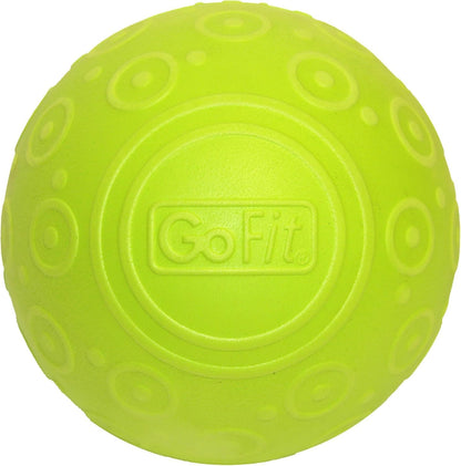 GoFit GoBall Trigger Point Massage Ball for Back, Shoulders, Legs and Glutes, 2.7 Inch Handheld Muscle Massage Tool for Targeted Pressure and Self-Massage