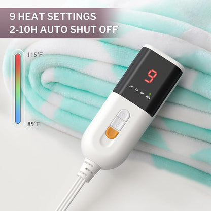 VENTIMI Electric Blanket Heated Throw, 50" x 60" Heated Blanket with 5 Heat Levels & 3 Hours Auto Off, Fast Heating Blankets with ETL & FCC Certification, Grey