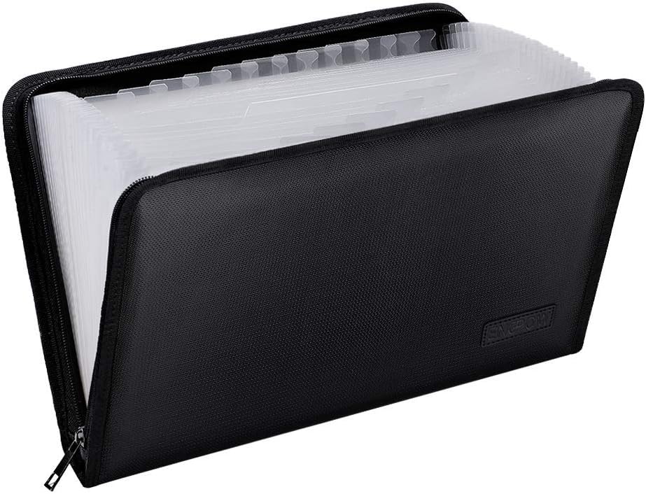 ENGPOW Expanding File Folder,Fireproof 13 Pockets Document Organizer Bag