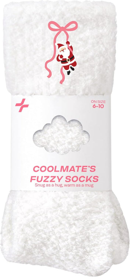 COOLMATE Fuzzy Socks for Women Gift Box – Cozy Soft Cloud Socks for Spa Home, Mother’s Day Gifts for Mom Grandma