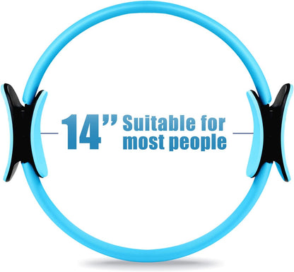 RitFit Pilates Ring Circle - 14 Inch Magic Fitness Circle for Toning Inner & Outer Thighs, Bonus Workout Guide Included