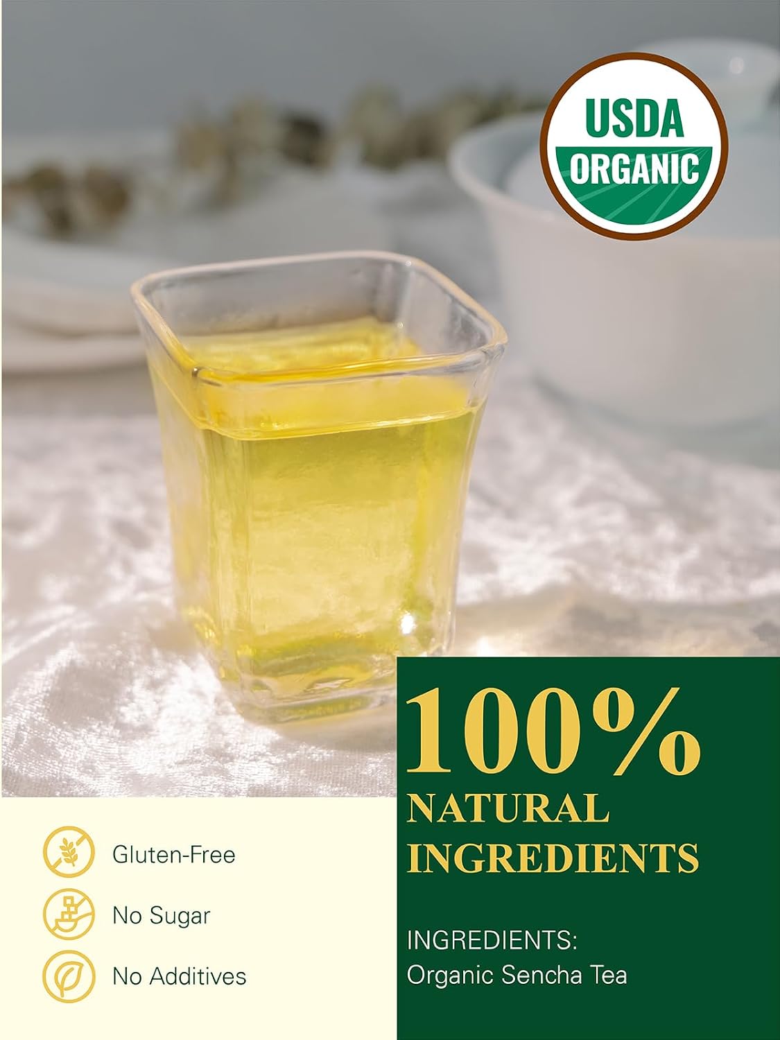 GLDNT Organic Milk Thistle Tea, Natural Organic Milk Thistle Seed Herbal Tea, Mild & Mellow Taste, Caffeine Free, 100 Count