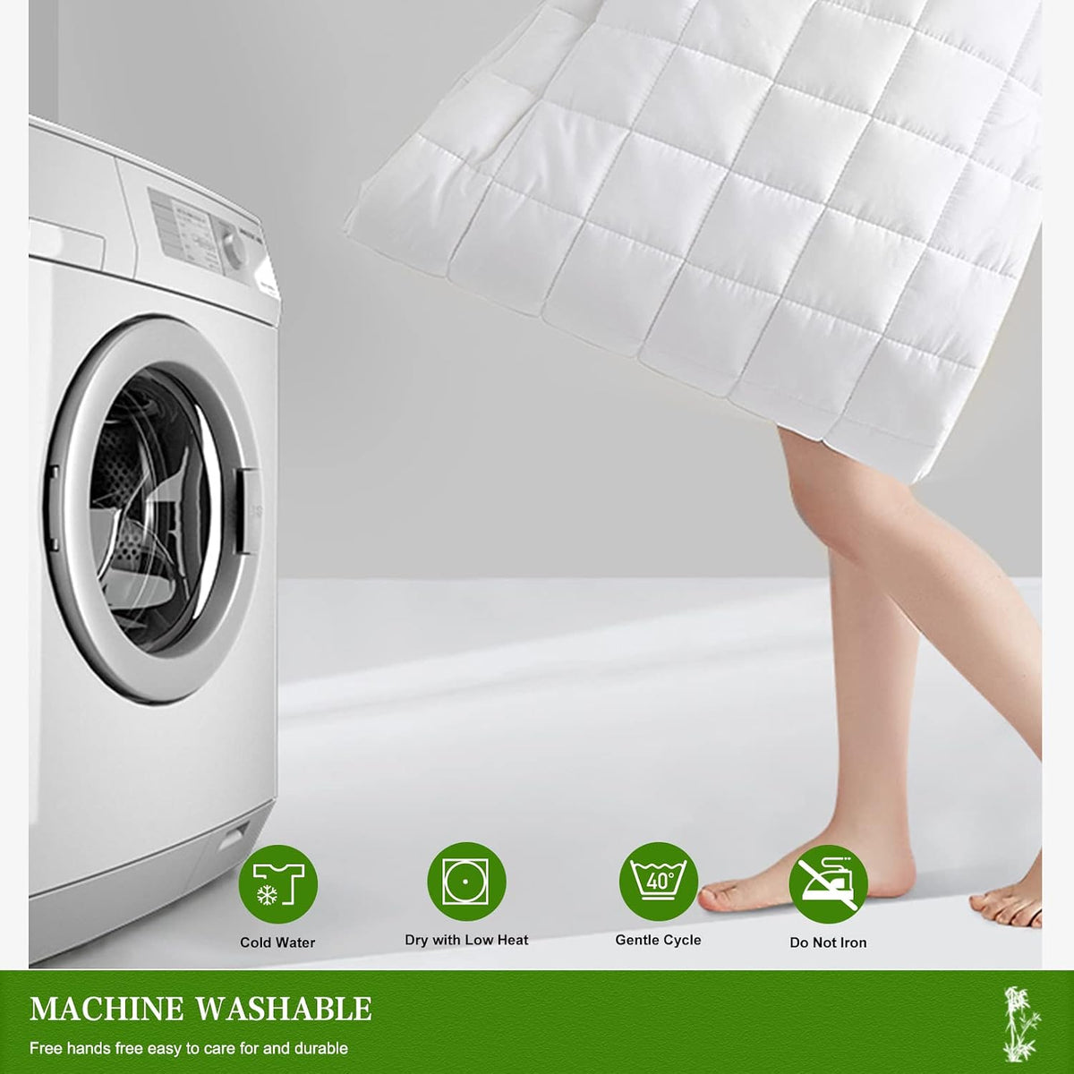 UNILIBRA Queen Mattress Protector Waterproof, Deep Pocket Mattress Pad Cover Fits to 6''-21'', Breathable Hollow Cotton Filling Quilted Mattress Protector for Queen Size