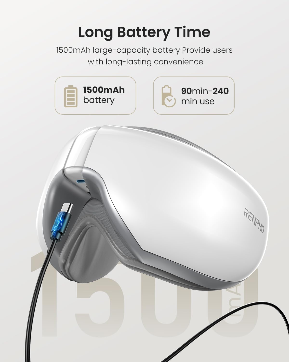 RENPHO Eyeris 1 Eye Massager with Heat, FSA Eligible HSA, Heated Eye Mask for Head Tension, Eye Strain & Screen Fatigue, Birthday Gifts for Men and Women