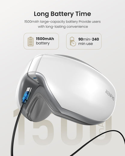RENPHO Eyeris 1 Eye Massager with Heat, FSA Eligible HSA, Heated Eye Mask for Head Tension, Eye Strain & Screen Fatigue, Birthday Gifts for Men and Women