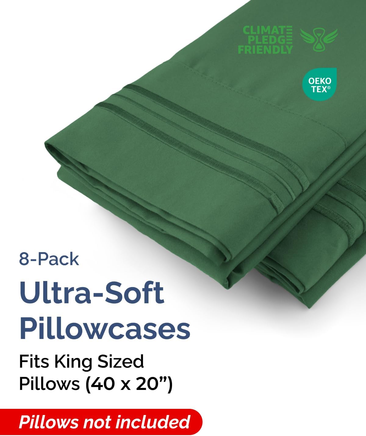 Standard Pillow Cases Set of 10 - Ultra Soft Hotel Quality Pillowcase Covers - Comfy, Cozy & Wrinkle Free - Shrink, Stain and Fade Resistant - Machine Washable Pillow Protectors - 10 Pcs Set - White - Colors B