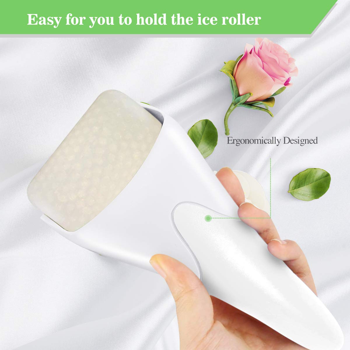 Fronnor Ice Roller for Face,Eyes,Facial Massager Tool,Soothing Skin Care Tool,Cooling Skincare Device for Puffiness,At-Home Spa Gift for Women