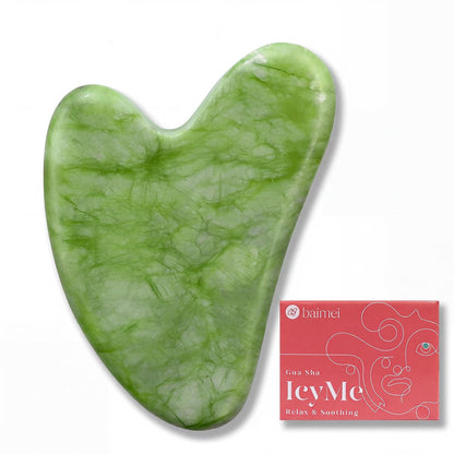 BAIMEI IcyMe Gua Sha Facial Tool for Self Care, Massage Tool for Face and Body, Relieve Tensions,Reduce Wrinkles and Redness, Skin Care Tools for Men Women - Rose Quartz