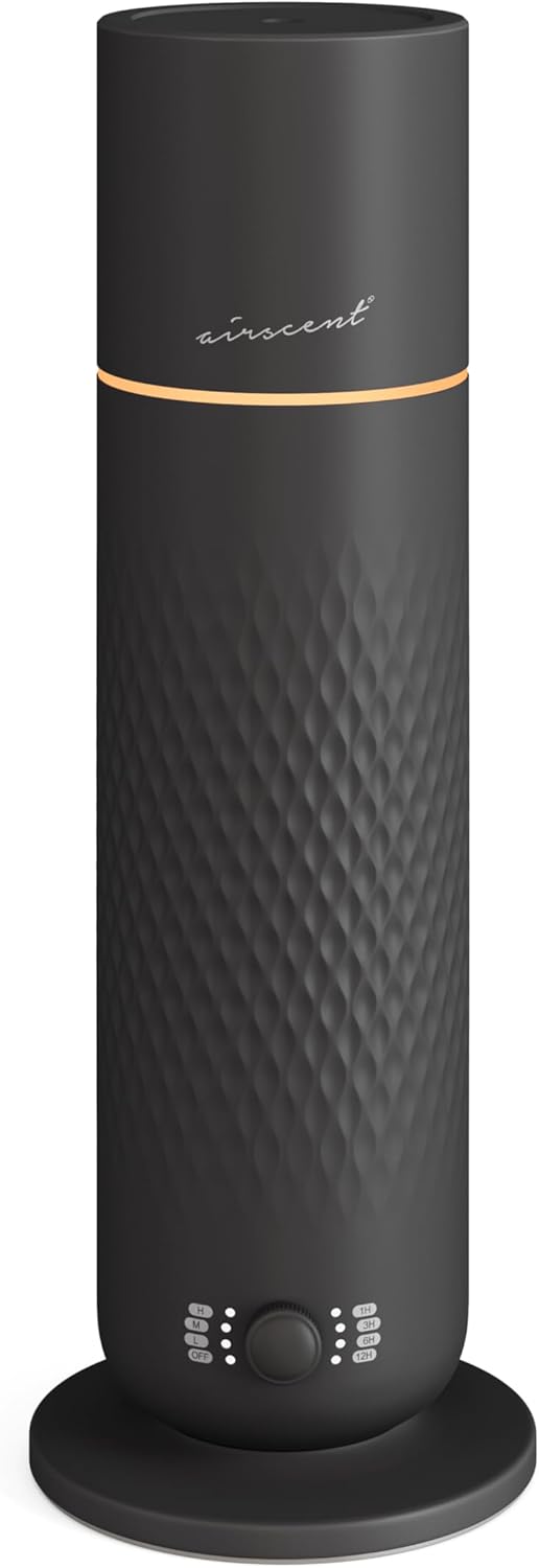 The AirScent Waterless Diffuser - Cold Air Scent Diffuser Oil Machine | for Homes, Offices, Hotels and Spas - Aromatherapy Diffuser For Aesthetic Scenting - Black - 4.05 Oz - Fragrance Not Included