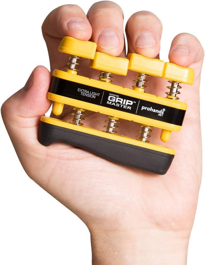 Prohands Gripmaster Hand Exerciser, Finger Exerciser (Hand Grip Strengthener), Spring-Loaded, Finger-Piston System, Isolate & Exercise Each Finger