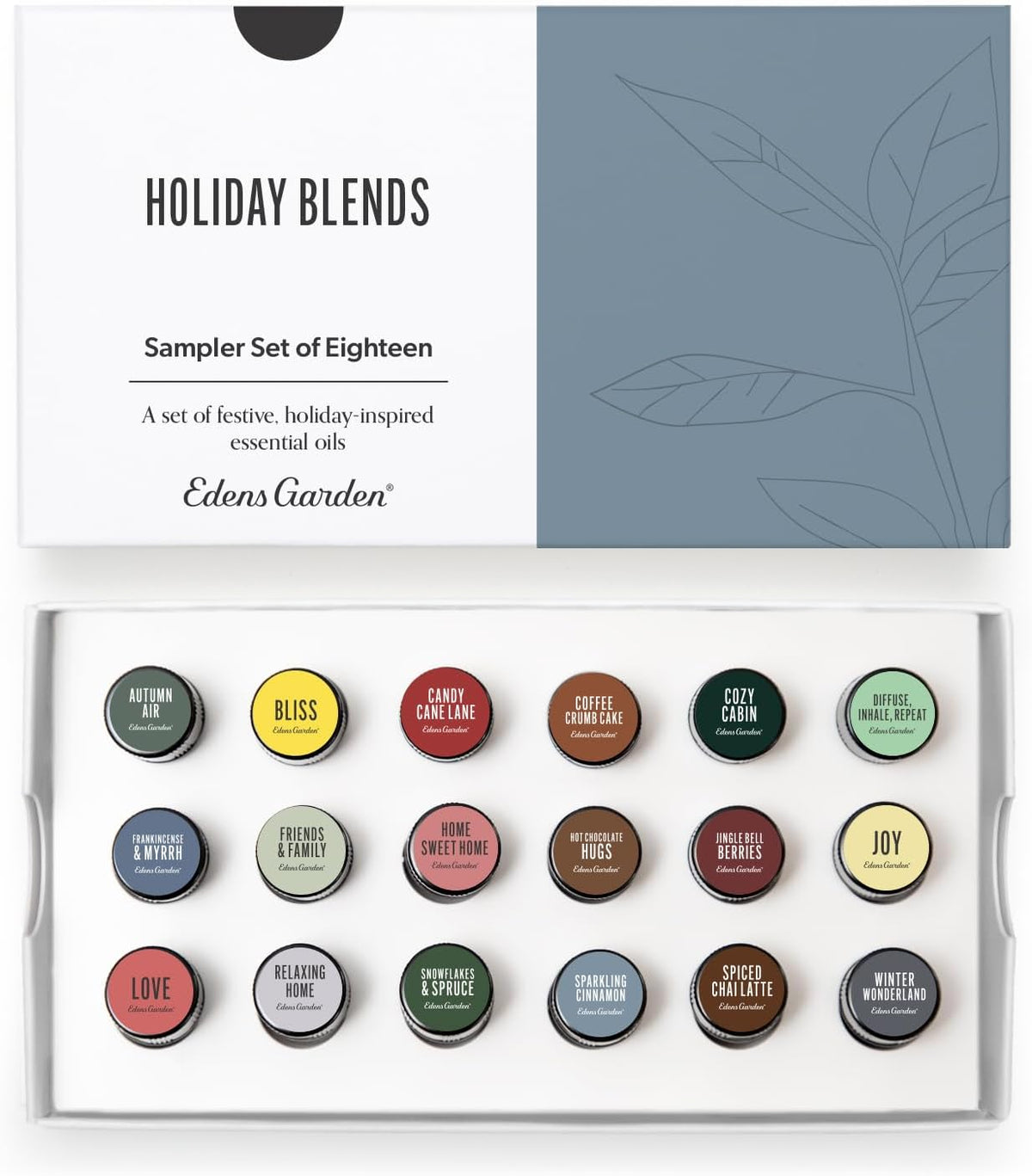 Edens Garden Top Essential Oil Blends Sampler 18 Set – 100% Pure Therapeutic Grade, Natural, Undiluted Aromatherapy Scents for Diffusers & Humidifiers – Wellness Gift for Men & Women, .92 ml/ 18 Pack