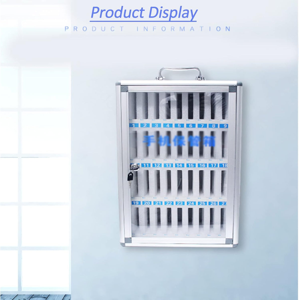 Wall Mounted Mobile Phone Locker Secure 48 Slots for Phones Ideal Storage Solution for Restaurants Schools & Offices Nized Charging Station for Devices,12 Slots