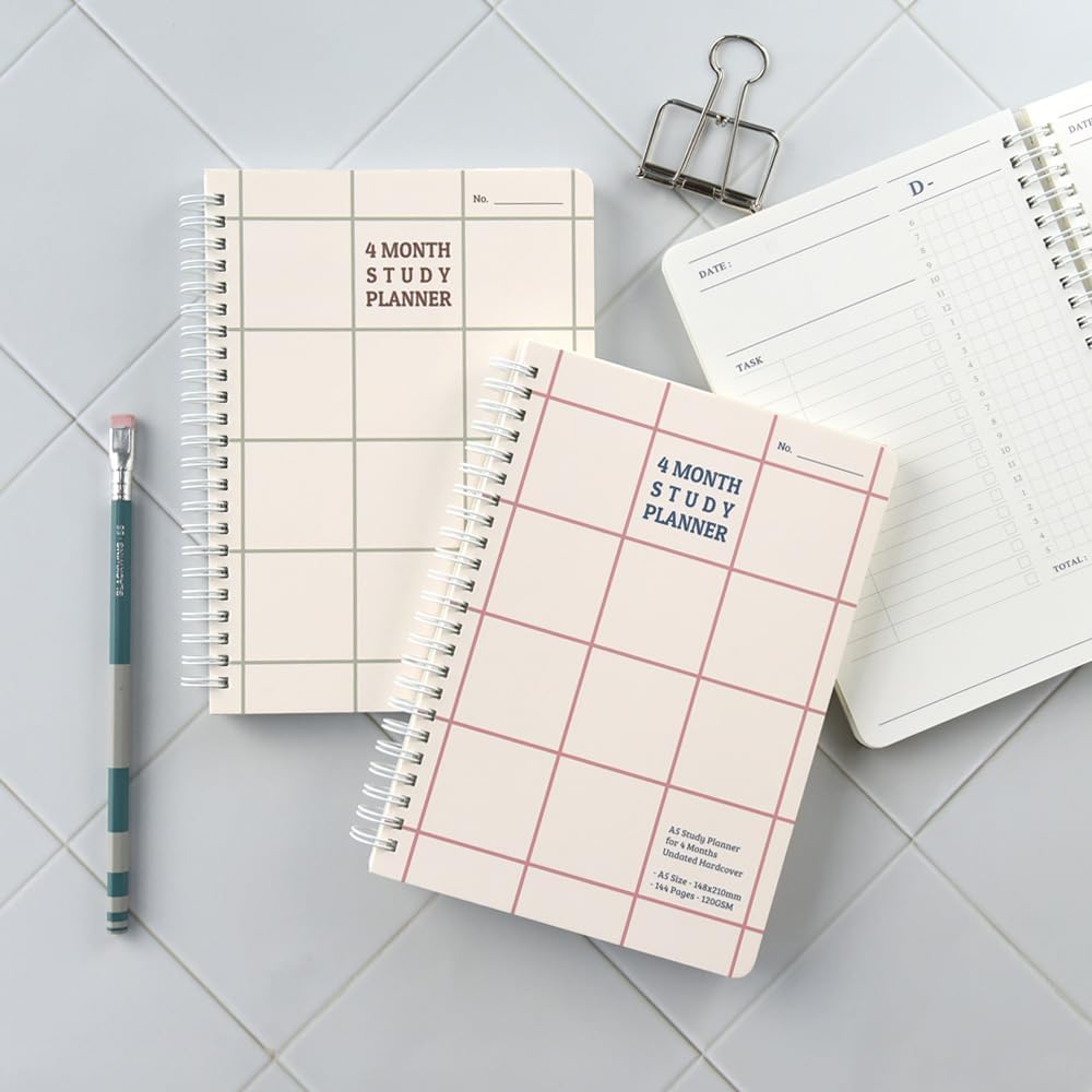 Monolike Basic B5 Monthly + Weekly Planner pad, A SET - Academic Planner, Weekly & Monthly Planner, To-do list, Note pad, Scheduler