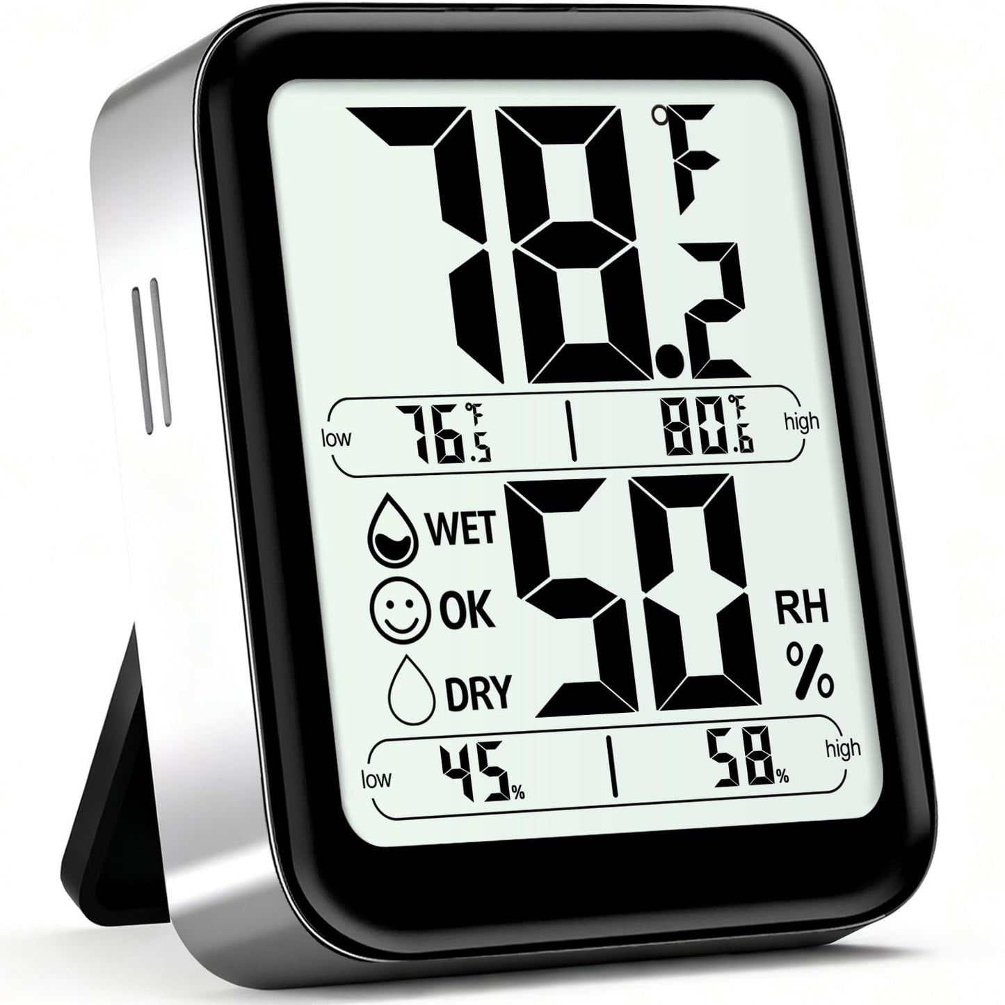 Antonki Room Thermometer Indoor Hygrometer Digital Temperature and Humidity Sensor Meter Humidity Monitor with Max/Min Records - AAA Battery Included