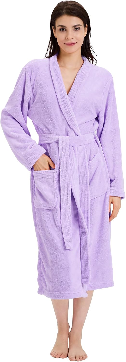 PJGGZ Towel Robe for Women – Soft Absorbent Kimono Bathrobe, Quick-Dry Spa Shower & Hotel Use