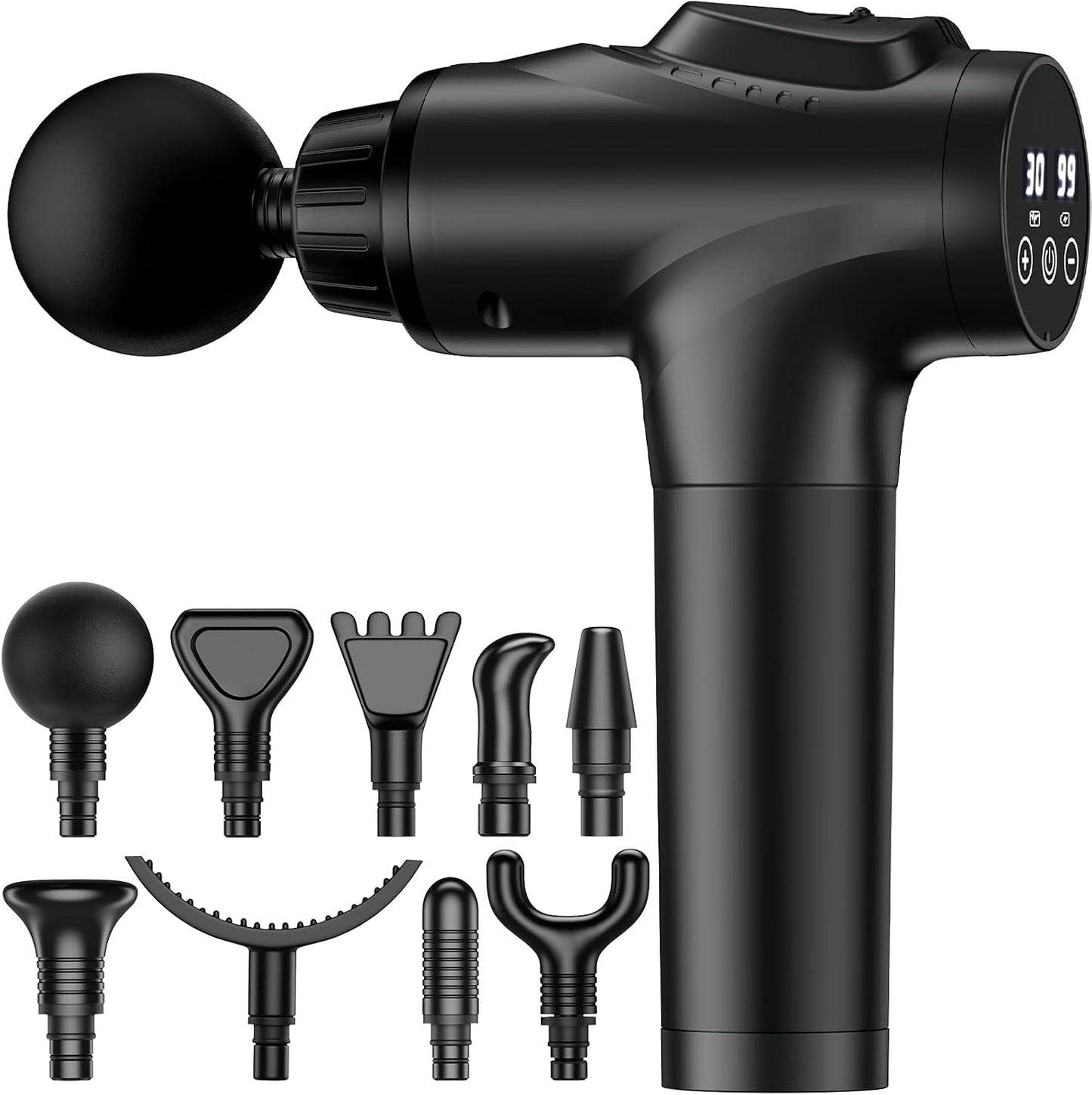 APHERMA Massage Gun, Muscle Massage Gun for Athletes Handheld Electric Deep Tissue Back Massager, Percussion Massage Device for Pain Relief with 30 Speed Levels 9 Heads