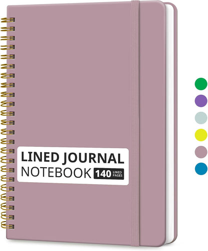 Taja Lined Spiral Journal Notebook for Women & Men, 140 Pages, College Ruled Hardcover Notebook for Work & Note Taking, Journals for Writing, A5(5.7" x 7.9") - Green