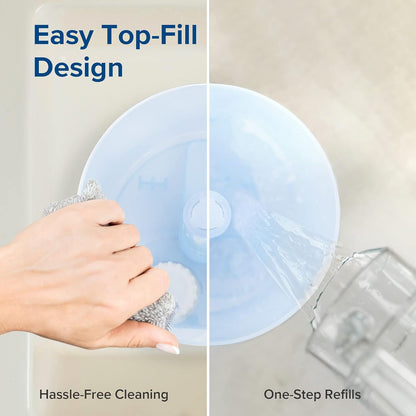 LEVOIT Humidifiers for Bedroom, Quiet, 3L Cool Mist, Essential Oil Diffuser | Top Fill/25Watt - Home/Large Room - 360° Nozzle - Rapid Ultrasonic Humidification for Baby Nursery/Plant