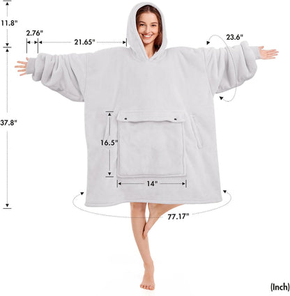 Narecte Cozy Oversized Blanket Hoodie Wearable Blanket Adults Soft Hooded Blanket Hoodie Birthday Gifts for Women Christmas - Colors B