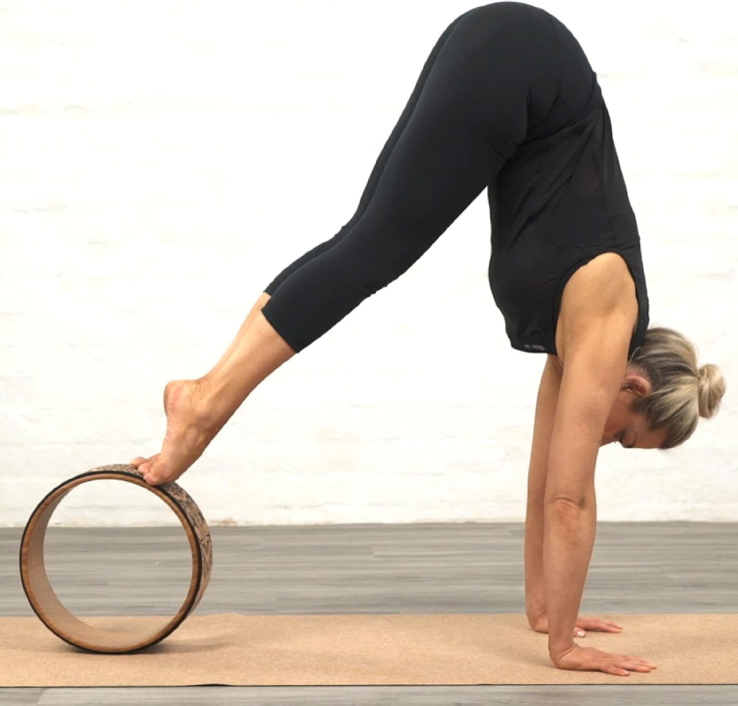 Myga Yoga Wheel,Exercise Prop for Back Pain, Yoga Poses, Pilates, Stretches, Backbend Inversions and Bridge Position,Improves Flexibility, Balance and Core Strength