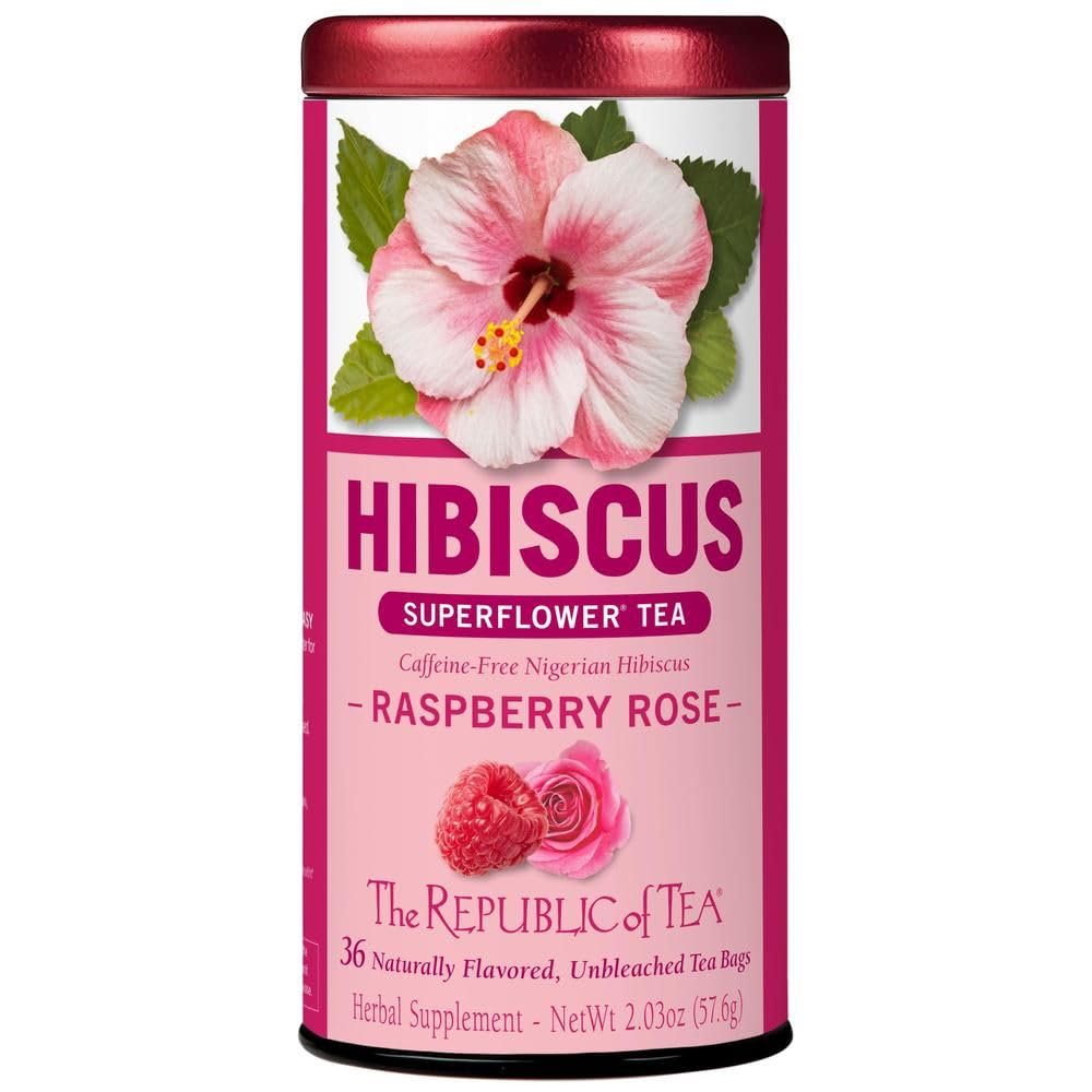 The Republic of Tea Raspberry Rose Hibiscus Herbal Tea, 36 Count