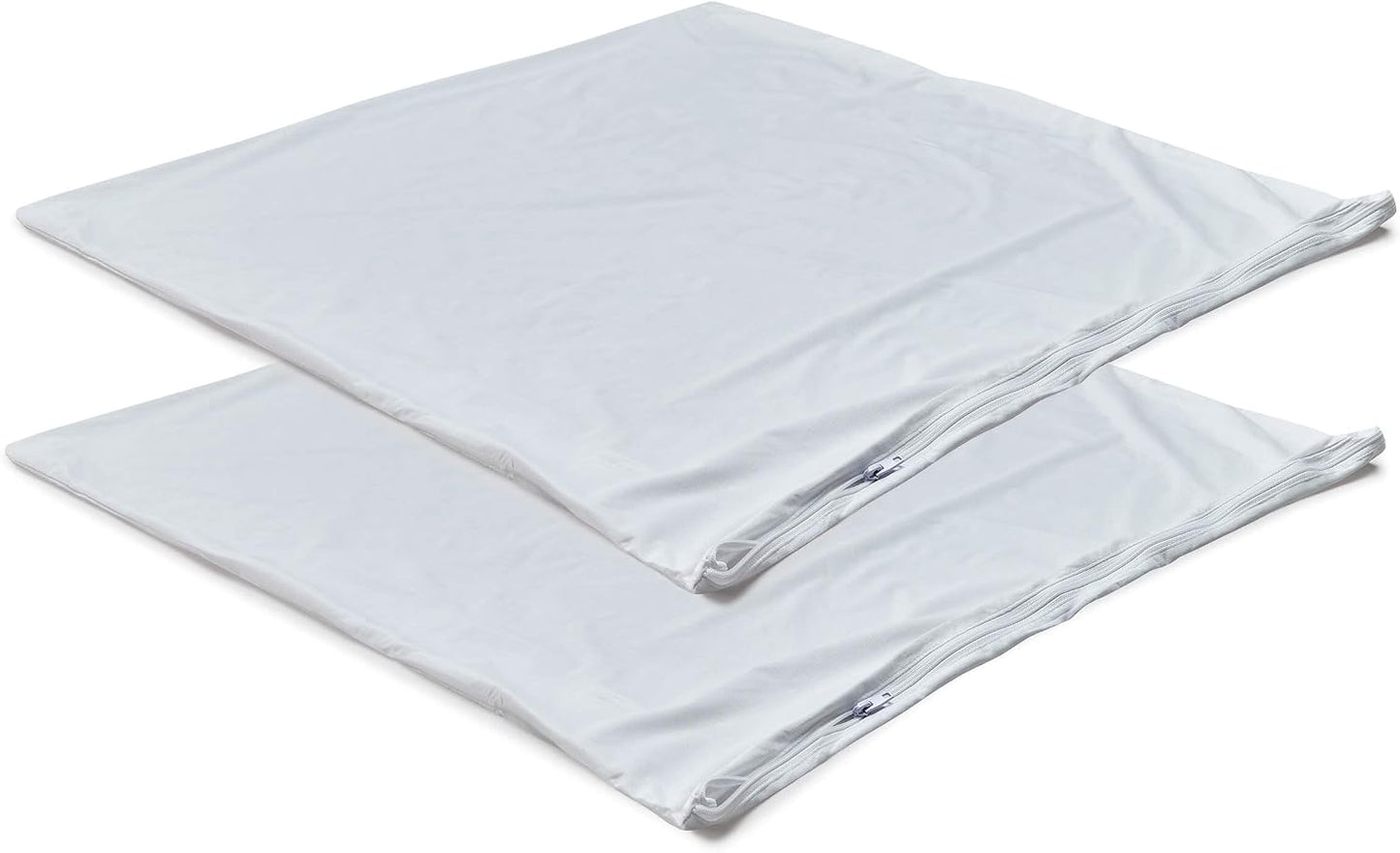 Kingnex 4 Pack Waterproof Down Feather Proof Pillow Protectors with Zipper 20x20 Zippered Pillow Covers for Square Throw Pillow