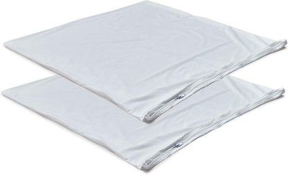 Kingnex 4 Pack Waterproof Down Feather Proof Pillow Protectors with Zipper 20x20 Zippered Pillow Covers for Square Throw Pillow