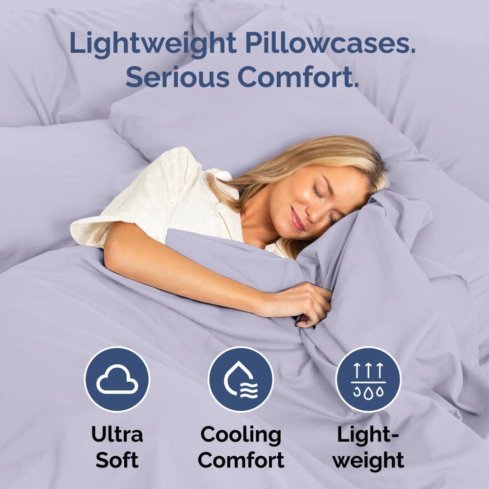 Standard Pillow Cases Set of 10 - Ultra Soft Hotel Quality Pillowcase Covers - Comfy, Cozy & Wrinkle Free - Shrink, Stain and Fade Resistant - Machine Washable Pillow Protectors - 10 Pcs Set - White - Colors B