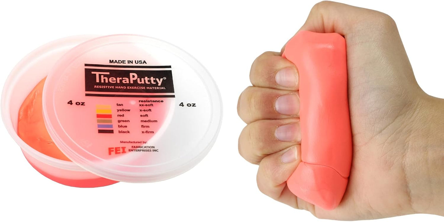 CanDo TheraPutty Standard Hand Exercise Putty For Rehabilitation, Exercises, Hand Therapy, and Occupational Therapy. Use To Strengthen Hand Muscles, Improve Fine Motor Skills, And Decrease Stress