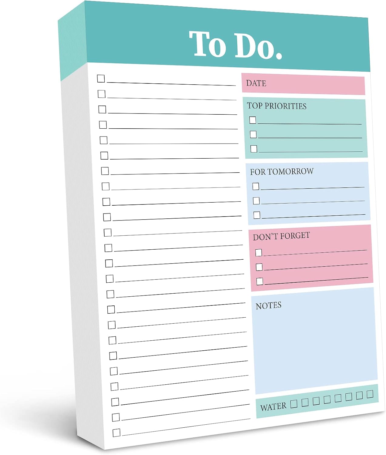 Spakon 300 Sheets Daily to Do List Notepad Notebook Library Card to Do Planner Checklist Memo Writing Pad Schedule Reminder Office Homework Planner for Task, 6" x 8(Classic,White)