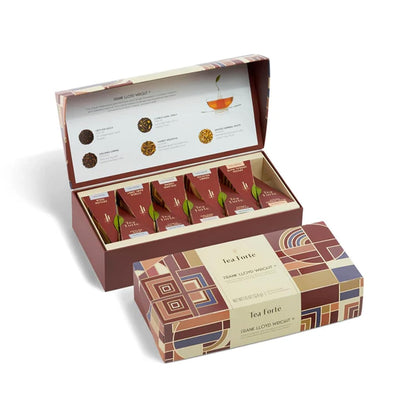 Tea Forte Premium Petite Presentation Box Gift Set Sampler, 10 Count, 2 of Each Blend Individually Wrapped Handcrafted Pyramid Infuser Bags, Demoiselle Tea