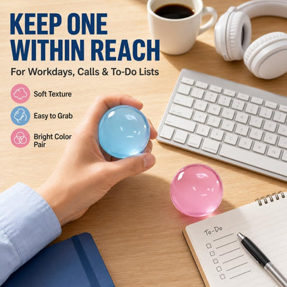 Squishy Textured Stress Balls 3pcs, Soft Memory Gel Squeeze Balls Fidget Toys for Kids/Adults Hand Exercises, Party Favors Anxiety Relief Squeeze Ball