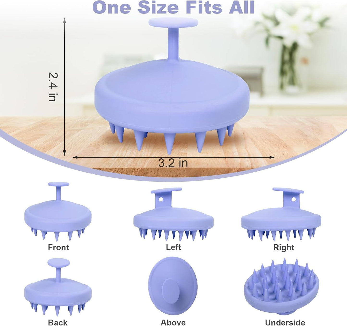 Meartchy Silicone Scalp Massager, Scalp Scrubber for Hair Growth with Soft Bristles, Scalp Exfoliator Brush Dandruff Removal Shampoo Brush for Wet Dry Scalp Care (Mint Green)