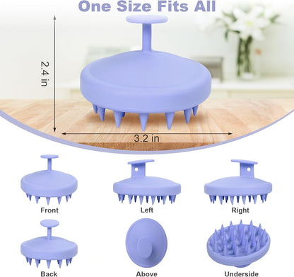 Meartchy Silicone Scalp Massager, Scalp Scrubber for Hair Growth with Soft Bristles, Scalp Exfoliator Brush Dandruff Removal Shampoo Brush for Wet Dry Scalp Care (Mint Green)